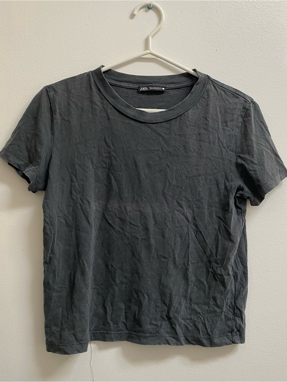 Zara Acid Wash Boxy Tee S